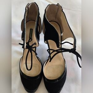Alex Marie Black Lace-Up Heels, New Size 10M